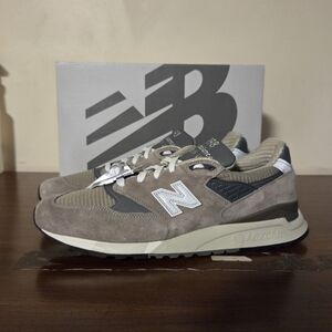New Balance 998 Wolf Grey Silver USA Running Shoes Mens Size 13 NEW
